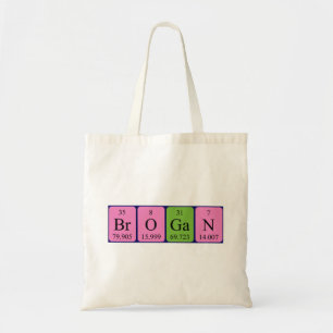 Bolsa Tote Saco de tote do nome da mesa periódica do Brogan