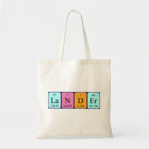 Bolsa Tote Saco de tote do nome da mesa periódica do Lander
