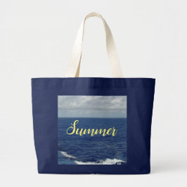 Bolsa Tote Saco de Tote do Oceano Azul de Verão