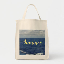Bolsa Tote Saco de Tote do Oceano Azul de Verão