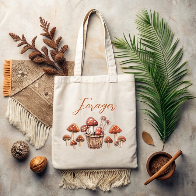 Bolsa Tote Saco de Tote do Red Mushroom Forager (Criador carregado)
