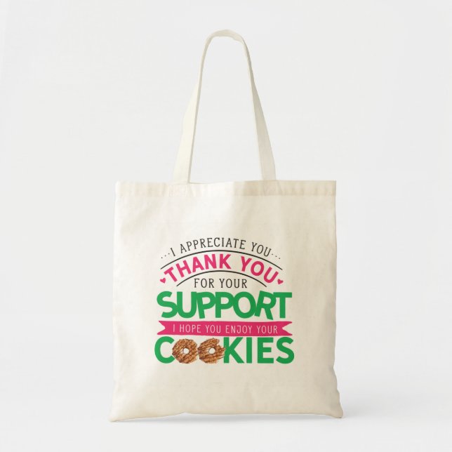Bolsa Tote Saco de Tote do Scout Cookie para Meninas (Frente)