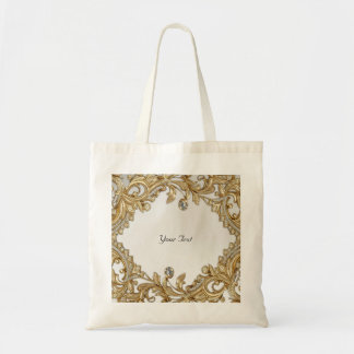 Bolsa Tote Saco de Tote Dourado Decorativo