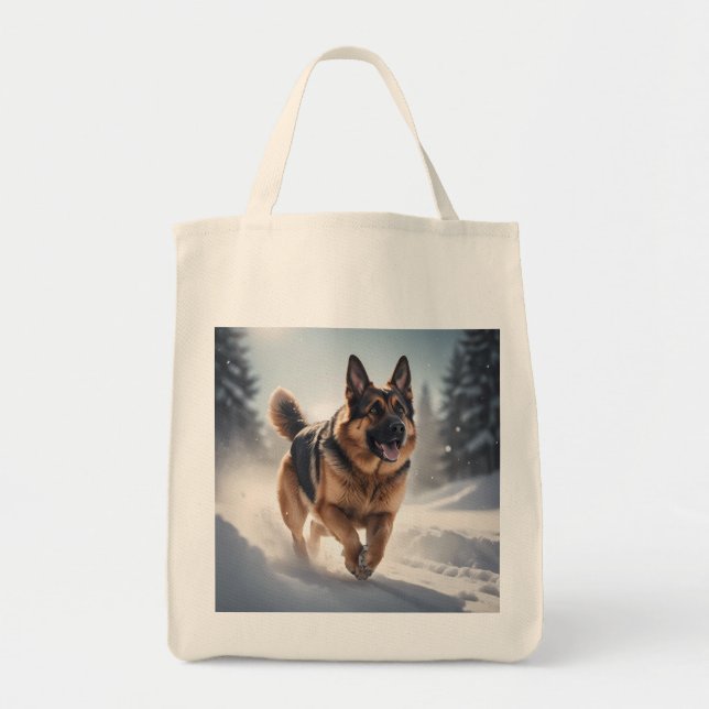 Bolsa Tote Saco de Tote Elegante do german shepherd (Frente)