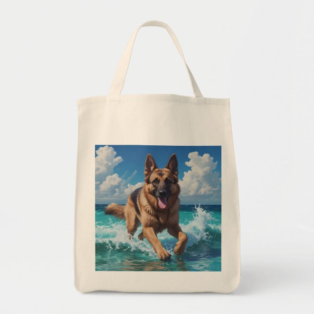 Bolsa Tote Saco de Tote Elegante do german shepherd (Frente)