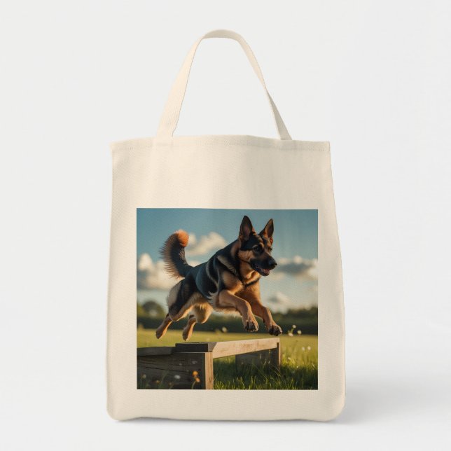 Bolsa Tote Saco de Tote Elegante do german shepherd (Frente)