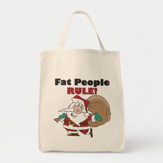Bolsa Tote Saco de Tote Engraçado de Natal (Frente)