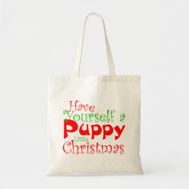 Bolsa Tote Saco de Tote Feriado de Natal Puppy