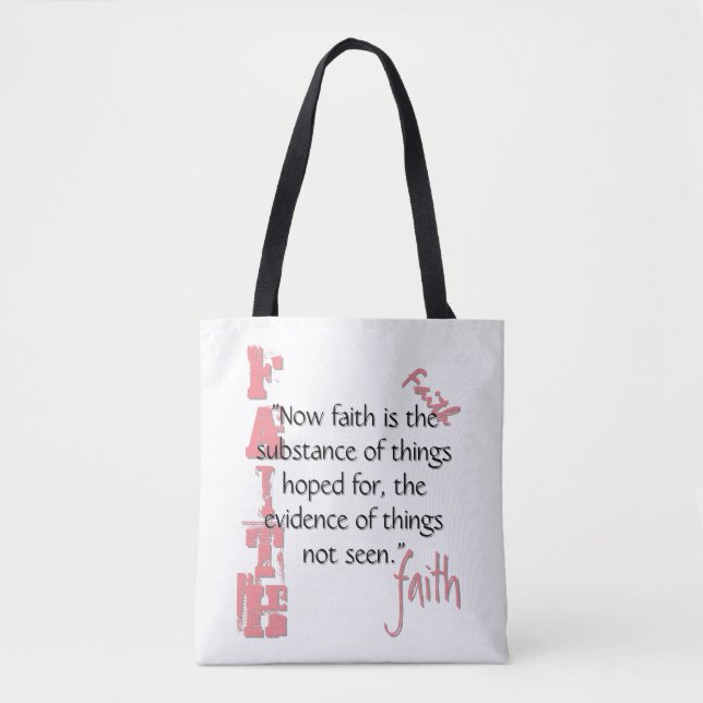 Bolsa Tote Saco de Tote, Hebrews 11:1 Passagem (Frente)