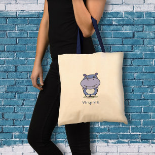 Bolsa Tote Saco de Tote Hippo Cortado