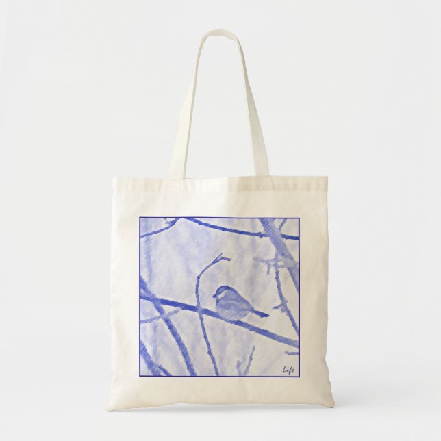 Bolsa Tote Saco de Tote Life Chickadee (Frente)