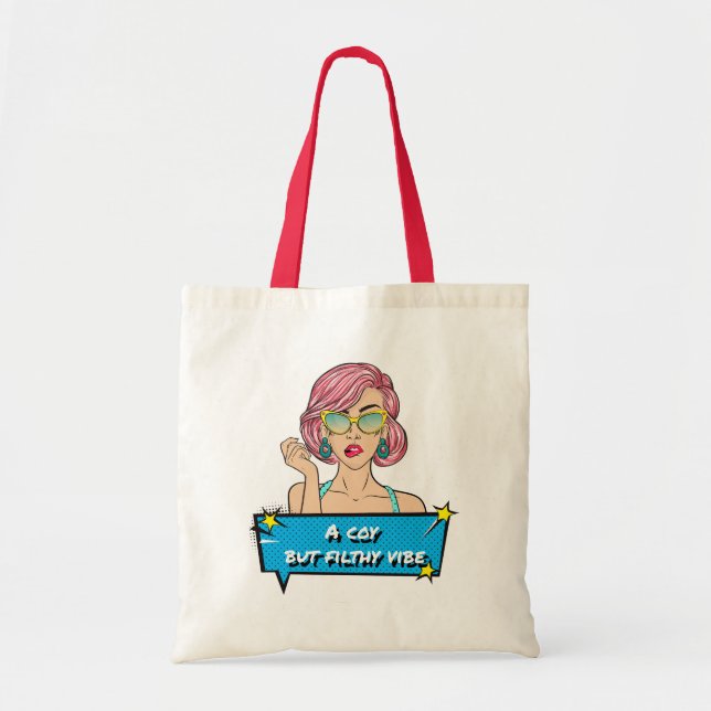 Bolsa Tote Saco de tote liso e engraçado (Frente)