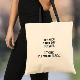 Bolsa Tote Saco de Tote Minimalista Engraçado para Moody Mood