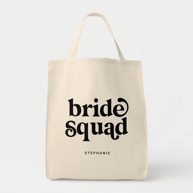 Bolsa Tote Saco de Tote Mínimo do Esquadrão Personalizado (Frente)