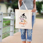 Bolsa Tote Saco de Tote Personalizado do Bruxo Way Halloween<br><div class="desc">Visite berryberrysweet.com para receber presentes personalizados e artigos de papelaria.</div>