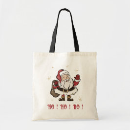 Bolsa Tote Saco de Tote Preto do Papai Noel
