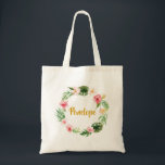 Bolsa Tote Saco de Tote Tropical, Presente de Chá de panela P<br><div class="desc">Esta bolsa de tote tropical faz um favor excelente para o seu chá e um presente incrível o ano inteiro. Personalize com o nome de que precisa!</div>
