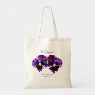 Bolsa Tote Saco de ToteFavor do orçamento dos Pansies do