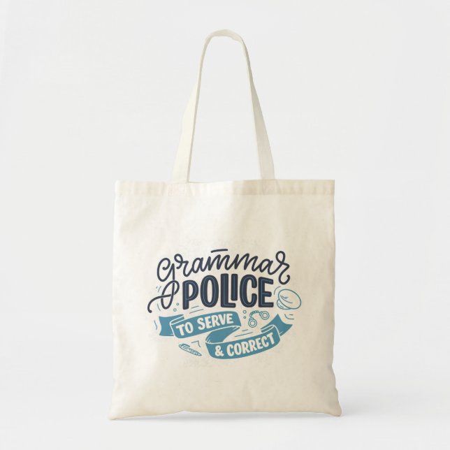 Bolsa Tote Saco de Transporte da Polícia Gramatical (Frente)