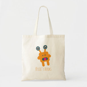 Bolsa Tote Saco de Transporte de Livro de Biblioteca Laranja 