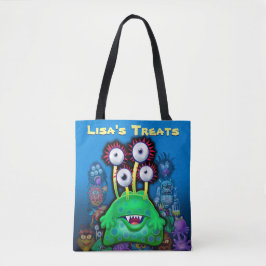 Bolsa Tote Saco de tratamento personalizado do Halloween