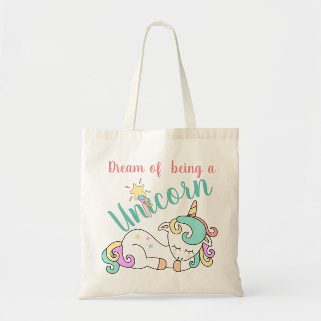 Bolsa Tote Saco de UnicornTote (Frente)