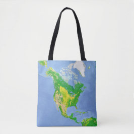 Bolsa Tote Saco de uso da terra do mapa de America do Norte