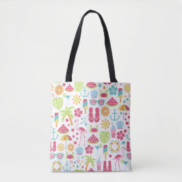 Bolsa Tote Saco de Verão com Tema de Praia
