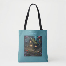 Bolsa Tote Saco de verão de cottage na floresta de cogumelos