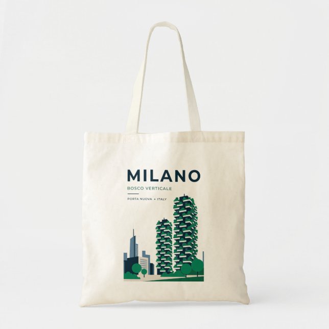 Bolsa Tote Saco de viagem MILANO BOSCO VERTICALE presente Itá (Frente)