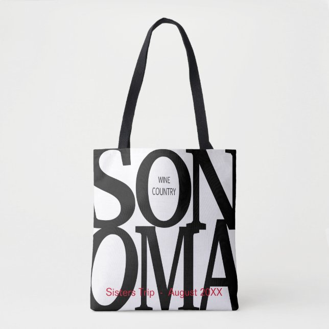 Bolsa Tote Saco de Vinho Sonoma Country (Frente)