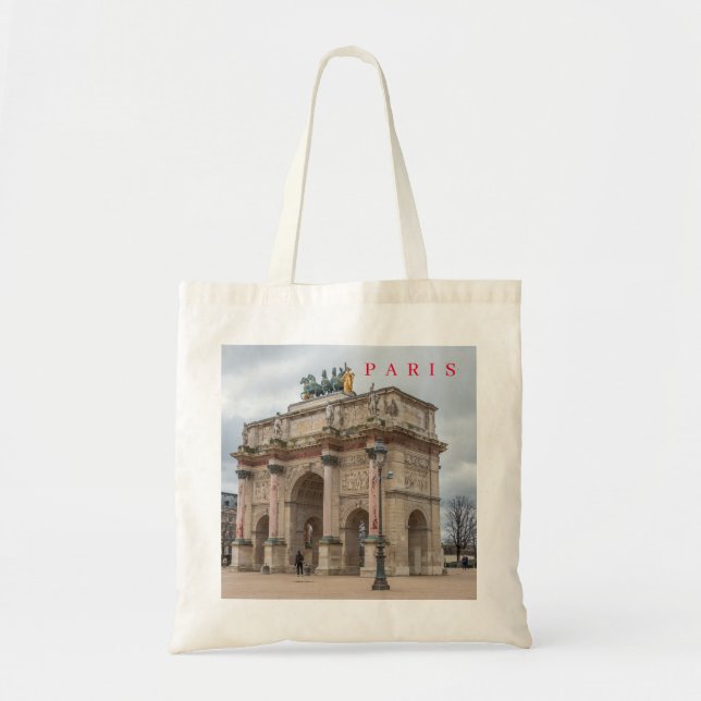 Bolsa Tote Saco de visão do Arc du Carrousel de Paris (Frente)