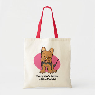 Bolsa Tote Saco de Yorkie dos desenhos animados