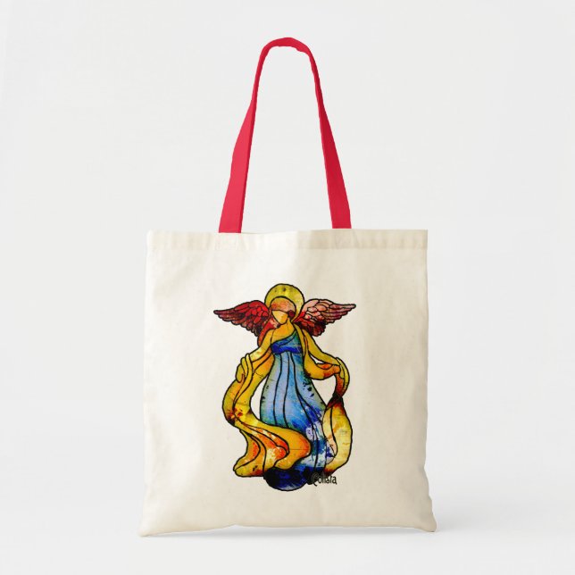 Bolsa Tote Saco do anjo do vitral (Frente)