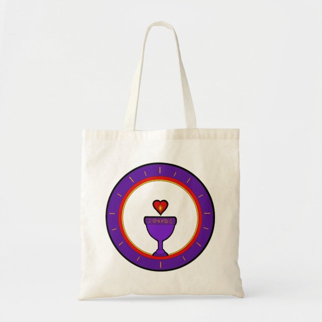 Bolsa Tote Saco do cálice do amor (Frente)