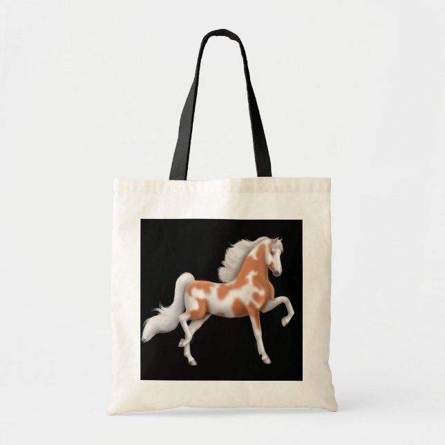Bolsa Tote Saco do cavalo da pintura de Saddlebred do (Frente)