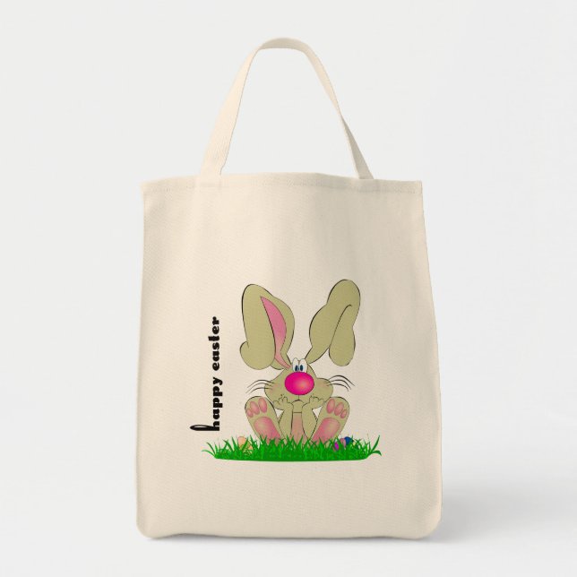Bolsa Tote Saco do coelhinho da Páscoa (Frente)
