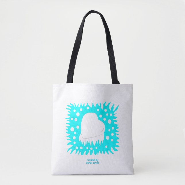 Bolsa Tote Saco do Coração da Neve do Inverno (Frente)