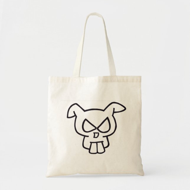 Bolsa Tote Saco do crânio do coelho (Frente)