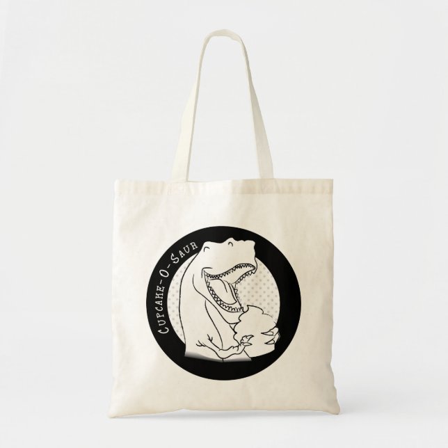 Bolsa Tote Saco do Cupcake-o-Saur (Frente)