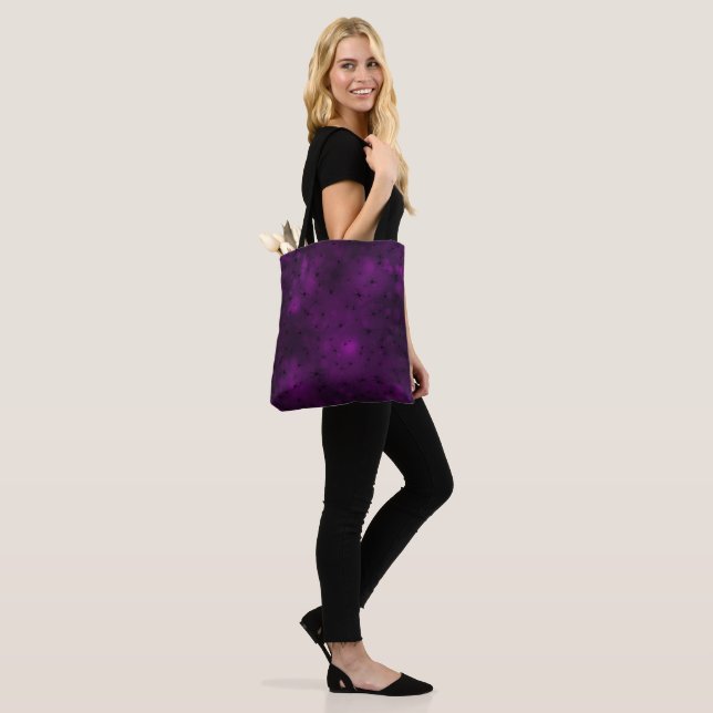 Bolsa Tote Saco do Dia das Bruxas de Aranha Roxa (No(a) Modelo)