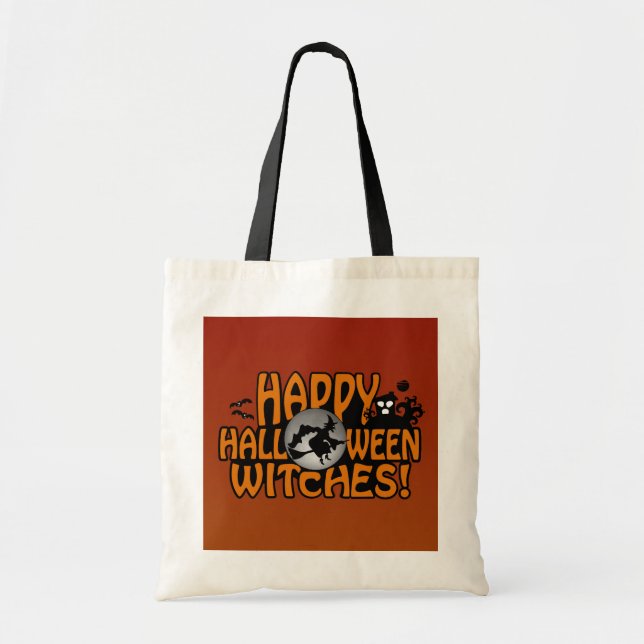 Bolsa Tote Saco do Dia das Bruxas - escolha o estilo (Frente)
