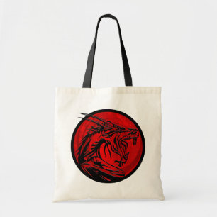 Bolsa Tote Saco do dragão preto vermelho