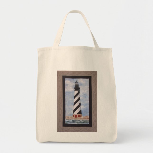 Bolsa Tote Saco do Farol do Cabo Hatteras (Frente)