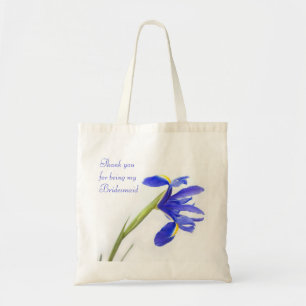 Bolsa Tote Saco do favor do casamento da flor da íris de