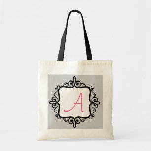 Bolsa Tote Saco do favor do casamento do monograma