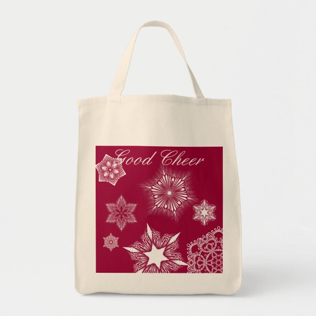 Bolsa Tote Saco do floco de neve (Frente)