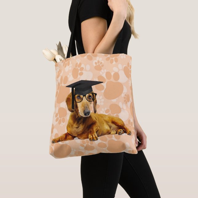 Bolsa Tote Saco do Formando Dachshund (Close Up)
