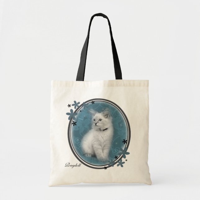 Bolsa Tote Saco do gatinho de Ragdoll (Frente)