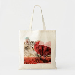 Bolsa Tote Saco do gato de gato malhado